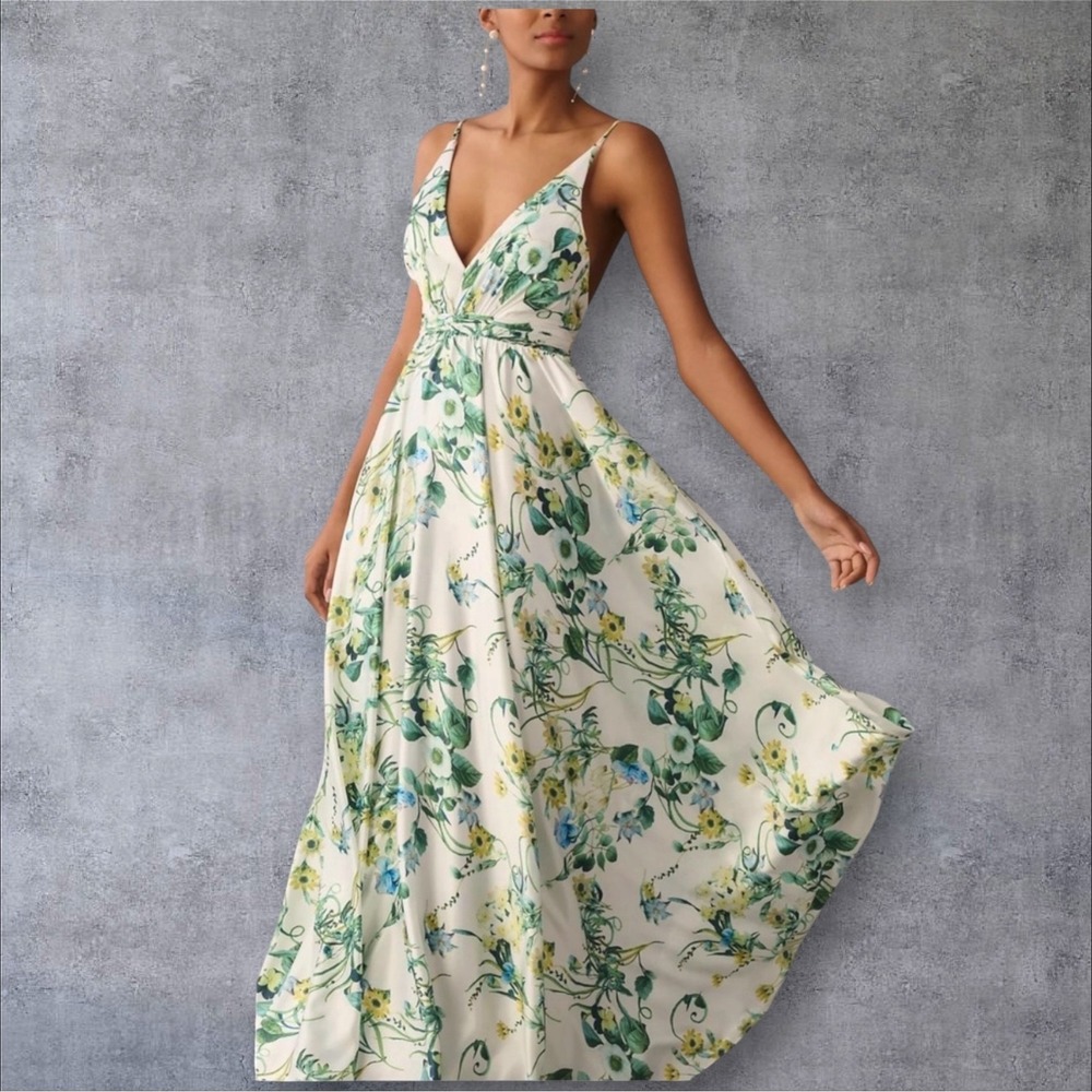 Anthropologie Ieena for Mac Duggal Floral Maxi Gown NWT – Size 10